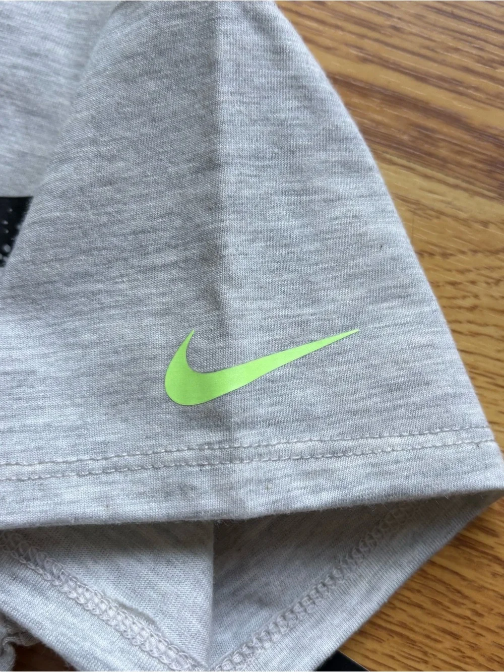Nike Girls Grey Crop Tee Neon Green 'Just Do It’ Bike Shorts Play Set Sz 5 NEW